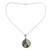 Sterling silver pendant necklace, 'Floral Bouquet' - Silver Flower Necklace with Composite Turquoise (image 2a) thumbail