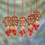 Beaded ornaments, 'Holiday Comets' (set of 5) - Embroidered Beaded Ornaments from India (set of 5)