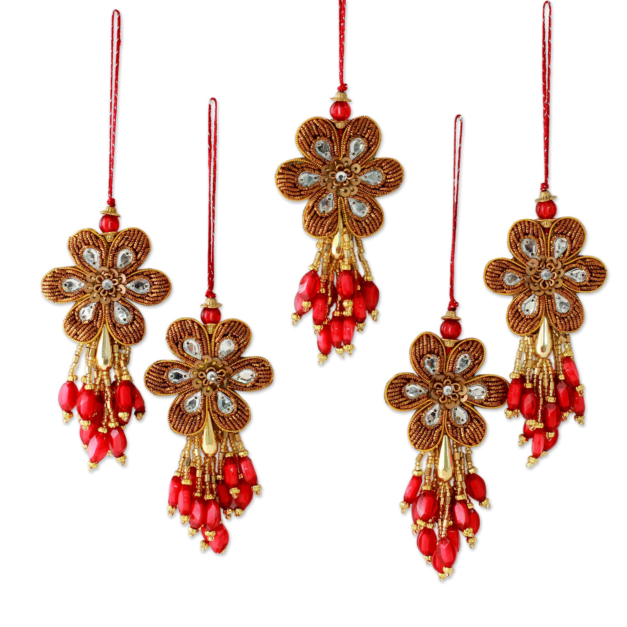 beaded holiday ornaments