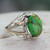 Sterling silver ring, 'Forest Quest' - Green Composite Turquoise Ring thumbail