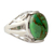 Sterling silver ring, 'Forest Quest' - Green Composite Turquoise Ring (image 2a) thumbail