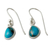 Sterling silver dangle earrings, 'Beautiful Blue Goddess' - Composite Turquoise on Sterling Silver Earrings (image 2b) thumbail