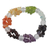 Multi-gemstone stretch chakra bracelet, 'Peaceful Friendship' - Handmade Stretch Gemstone Chakra Bracelet from India