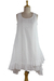 Sommerkleid aus weißer Baumwolle aus Indien