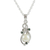 Cultured pearl and emerald pendant necklace, 'Romantic Soul' - Fair Trade Pearl and Emerald Necklace (image 2b) thumbail