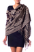 Jamawar wool shawl, 'Earthen Splendor' - Brown and Beige Jamawar Style Shawl