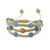 Chalcedony Beaded bracelet, 'Peaceful Mind' - Fair Trade Macrame Chalcedony Shambhala-style Bracelet (image 2a) thumbail