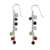 Multi-gemstone chakra earrings, 'Tranquility' - Gemstone Chakra Theme Waterfall Earrings thumbail