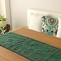 Embroidered table runner, 'Forest Wonderland'