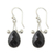 Onyx dangle earrings, 'Himalaya Muse' - Artisan Crafted Onyx and Sterling Silver Jewelry