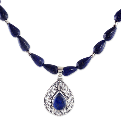 Lapis Lazuli and Sterling Silver Artisan Crafted Necklace