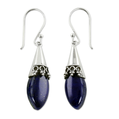 Artisan Crafted Lapis Lazuli and Sterling Silver Earrings