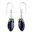Lapis lazuli dangle earrings, 'Regal' - Artisan Crafted Lapis Lazuli and Sterling Silver Earrings (image 2a) thumbail