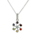 Chakra-Halskette mit mehreren Edelsteinen - Halskette aus Sterlingsilber mit mehreren Edelsteinen, Chakra-Schmuck