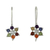 Multi-gemstone chakra earrings, 'Harmonious Nature' - Multi Gemstone Sterling Silver Earrings Chakra Jewelry thumbail