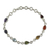Multi-gemstone chakra bracelet, 'Inner Glow' - Sterling Silver Bracelet Multi Gemstone Chakra Jewelry