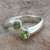 Peridot cocktail ring, 'Duality' - Sterling Silver Ring with Peridot