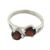 Garnet cocktail ring, 'Encounters' - Garnet and Sterling Silver Ring Handcrafted Jewelry (image 2a) thumbail