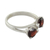 Garnet cocktail ring, 'Encounters' - Garnet and Sterling Silver Ring Handcrafted Jewelry (image 2b) thumbail