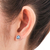 Blue topaz stud earrings, 'Spark of Life' - Blue Topaz Stud Earrings Sterling Silver Jewelry (image 2c) thumbail