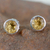 Citrine stud earrings, 'Spark of Life' - Citrine Stud Earrings Sterling Silver Jewelry (image 2) thumbail