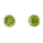 Peridot stud earrings, 'Spark of Life' - Peridot Stud Earrings Sterling Silver Jewelry