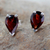Garnet stud earrings, 'Devotion' - Fair Trade Garnet Stud Earrings 2.5 cts (image 2) thumbail