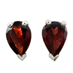 Garnet stud earrings, 'Devotion' - Fair Trade Garnet Stud Earrings 2.5 cts