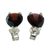 Garnet stud earrings, 'Devotion' - Fair Trade Garnet Stud Earrings 2.5 cts (image 2c) thumbail
