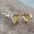 Citrine stud earrings, 'Devotion' - Fair Trade Citrine Stud Earrings 2.5 cts (image 2b) thumbail