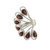 Garnet cocktail ring, 'Wing of Love' - 3.5 Cts Garnet and Sterling Silver Ring from India Jewelry thumbail