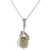 Halskette mit Rutilquarz-Anhänger - Halskette aus Sterlingsilber mit Blattanhänger aus Rutilquarz