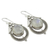 Rainbow moonstone dangle earrings, 'Mumbai Moons' - Handcrafted Rainbow Moonstone and Sterling Silver Earrings (image 2b) thumbail