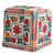 Embroidered cotton ottoman cover, 'Barmer Blooms' - Multicolored Embroidery Square Ottoman Cover (image 2a) thumbail
