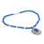 collar con colgante de calcedonia - Collar de plata de ley con calcedonia azul