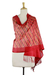 Silk shawl, 'Flames of Desire' - Indian Silk Shawl Wrap