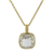 Gold vermeil quartz pendant necklace, 'Modern Charm' - Hand Made Gold Vermeil Faceted Quartz Necklace