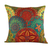 Applique cushion covers, 'Glorious' (pair) - 2 Orange and Teal Embroidered Applique Cushion Covers (image 2c) thumbail