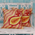 Applique cushion covers, 'Paisley Sun' (pair) - Embroidered Applique Red and Yellow Cushion Covers (Pair)