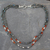 Labradorite and cultured pearl strand necklace, 'Essence' - Handcrafted Necklace with Labradorite Pearl and Carnelian thumbail