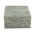 Soapstone box, 'Wild Roses' - Hand-carved Natural Soapstone Decorative Box thumbail