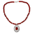 Halskette mit Karneol-Anhänger - Indische Halskette aus Karneol und Sterlingsilber