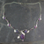 Amethyst Y-necklace, 'Dew Blossom' - Purple Turquoise and Amethyst Handmade Necklace from India thumbail