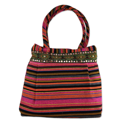 Hand-loomed Cotton Shoulder Bag from India