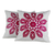 Cotton cushion covers, 'Hot Pink Delhi Splendor' (pair) - Hot Pink and White Embroidered Floral Cushion Covers (Pair)