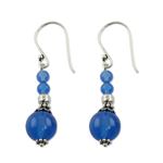 Chalcedony dangle earrings, 'Heavenly' - India Handmade Chalcedony Earrings