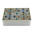 Marble inlay Jewellery box, 'Medallions' - Handcrafted Indian Floral Marble Inlay Jewellery Box