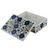 Marble inlay jewelry box, 'Wild Blue Flowers' - Unique Indian Marble Inlay jewellery Box (image 2b) thumbail