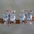 Blue topaz button earrings, 'Azure Treasure' - 4 Carat Blue Topaz and Sterling Silver Earrings (image 2) thumbail