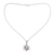 Multi-gemstone chakra flower necklace, 'Rainbow Dew' - Sterling Silver Necklace Multi Gemstone Chakra Jewelry thumbail
